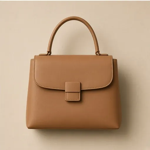 Tan leather handbag