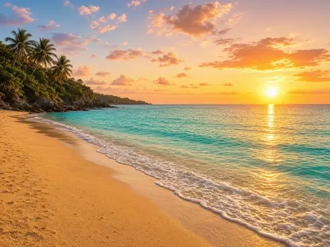 Sunset beach snapshot