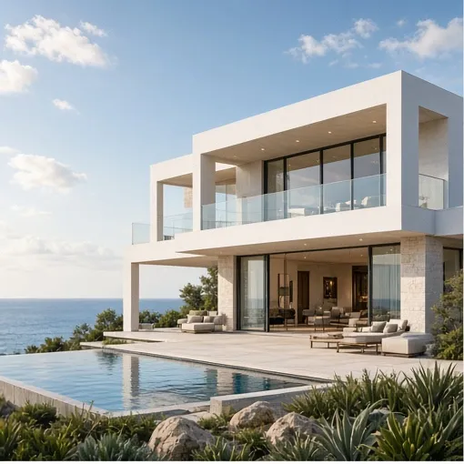 White coastal villa